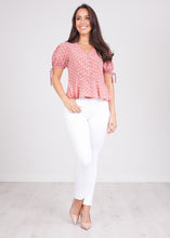 Load image into Gallery viewer, Nora Pink Polka Dot Top - The Walk in Wardrobe