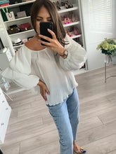 Load image into Gallery viewer, Nora White Ruffle Blouse - The Walk in Wardrobe