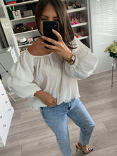 Load image into Gallery viewer, Nora White Ruffle Blouse - The Walk in Wardrobe