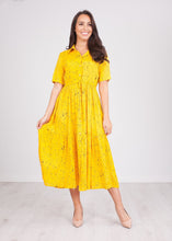 Load image into Gallery viewer, Nora Yellow Button Front Midi - The Walk in Wardrobe