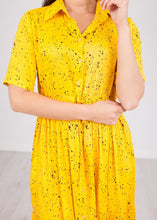 Load image into Gallery viewer, Nora Yellow Button Front Midi - The Walk in Wardrobe