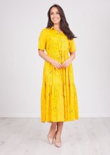 Load image into Gallery viewer, Nora Yellow Button Front Midi - The Walk in Wardrobe