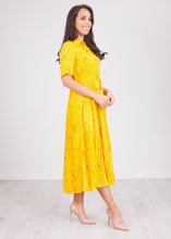 Load image into Gallery viewer, Nora Yellow Button Front Midi - The Walk in Wardrobe