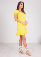 Load image into Gallery viewer, Nora Yellow Floral Dress - The Walk in Wardrobe
