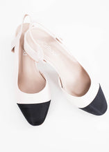 Load image into Gallery viewer, Nude &amp; Black Slingbacks - The Walk in Wardrobe