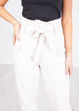 Load image into Gallery viewer, Penny Cream Paper-bag Waist Trousers - The Walk in Wardrobe