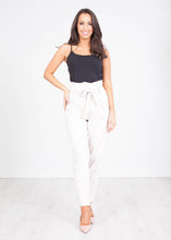 Load image into Gallery viewer, Penny Cream Paper-bag Waist Trousers - The Walk in Wardrobe