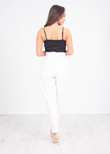 Load image into Gallery viewer, Penny Cream Paper-bag Waist Trousers - The Walk in Wardrobe