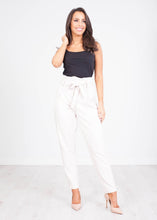 Load image into Gallery viewer, Penny Cream Paper-bag Waist Trousers - The Walk in Wardrobe