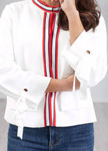 Load image into Gallery viewer, Perla White Stripe Cardigan - The Walk in Wardrobe