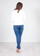 Load image into Gallery viewer, Perla White Stripe Cardigan - The Walk in Wardrobe