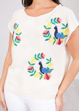 Load image into Gallery viewer, Pippa Bird Embroidered Top - The Walk in Wardrobe