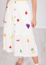 Load image into Gallery viewer, Pippa Fruit Embroidered Skirt - The Walk in Wardrobe