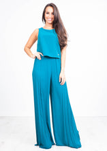 Load image into Gallery viewer, Rachelle Teal Jumpsuit - The Walk in Wardrobe