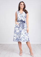 Load image into Gallery viewer, Rita Blue Print Dress - The Walk in Wardrobe