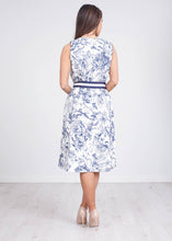 Load image into Gallery viewer, Rita Blue Print Dress - The Walk in Wardrobe