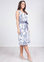Load image into Gallery viewer, Rita Blue Print Dress - The Walk in Wardrobe