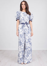 Load image into Gallery viewer, Rita Blue Printed Palazzo Trousers - The Walk in Wardrobe