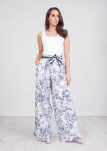 Load image into Gallery viewer, Rita Blue Printed Palazzo Trousers - The Walk in Wardrobe