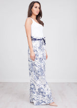 Load image into Gallery viewer, Rita Blue Printed Palazzo Trousers - The Walk in Wardrobe