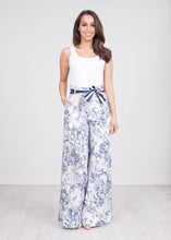 Load image into Gallery viewer, Rita Blue Printed Palazzo Trousers - The Walk in Wardrobe