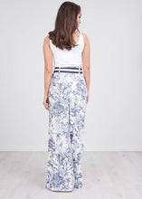 Load image into Gallery viewer, Rita Blue Printed Palazzo Trousers - The Walk in Wardrobe