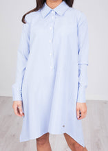 Load image into Gallery viewer, Rita Blue Stripe Shirt Dress - The Walk in Wardrobe