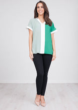 Load image into Gallery viewer, Rita Green Contrasting Top - The Walk in Wardrobe