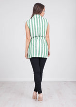 Load image into Gallery viewer, Rita Green Stripe Waistcoat - The Walk in Wardrobe