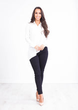 Load image into Gallery viewer, Rita White Asymmetric Blouse - The Walk in Wardrobe