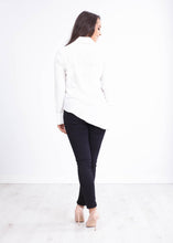 Load image into Gallery viewer, Rita White Asymmetric Blouse - The Walk in Wardrobe