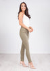 'Rose' Khaki Skinny Jeans - The Walk in Wardrobe