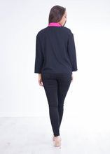 Load image into Gallery viewer, Savannah Black &amp; Pink Blouse - The Walk in Wardrobe
