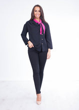 Load image into Gallery viewer, Savannah Black &amp; Pink Blouse - The Walk in Wardrobe
