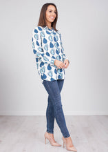 Load image into Gallery viewer, Savannah Blue Printed Blouse - The Walk in Wardrobe