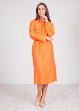 Load image into Gallery viewer, Savannah Orange Belted Dress - The Walk in Wardrobe