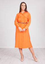 Load image into Gallery viewer, Savannah Orange Belted Dress - The Walk in Wardrobe