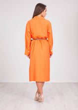 Load image into Gallery viewer, Savannah Orange Belted Dress - The Walk in Wardrobe