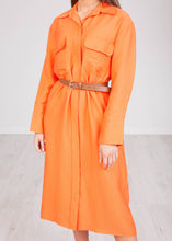 Load image into Gallery viewer, Savannah Orange Belted Dress - The Walk in Wardrobe