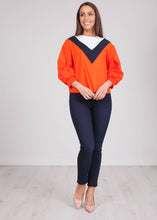 Load image into Gallery viewer, Savannah Orange Stripe Top - The Walk in Wardrobe