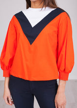 Load image into Gallery viewer, Savannah Orange Stripe Top - The Walk in Wardrobe