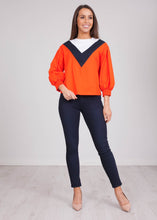 Load image into Gallery viewer, Savannah Orange Stripe Top - The Walk in Wardrobe