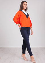 Load image into Gallery viewer, Savannah Orange Stripe Top - The Walk in Wardrobe