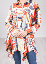 Load image into Gallery viewer, Savannah Red Chain Print Top - The Walk in Wardrobe