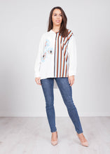 Load image into Gallery viewer, Savannah White Stripe Blouse - The Walk in Wardrobe