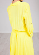 Load image into Gallery viewer, Savannah Yellow Dip Hem Dress - The Walk in Wardrobe