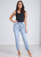 Load image into Gallery viewer, &#39;Sirenna&#39; Mom Distressed Mom Jeans - The Walk in Wardrobe