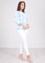 Load image into Gallery viewer, Sissy Blue Polka Dot Top - The Walk in Wardrobe