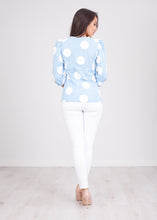 Load image into Gallery viewer, Sissy Blue Polka Dot Top - The Walk in Wardrobe