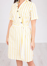 Load image into Gallery viewer, Sissy Yellow Stripe Dress - The Walk in Wardrobe